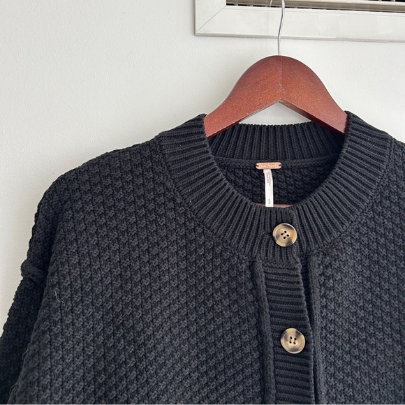 Free People Black Button-Up Cardigan - Picture 2 of 4